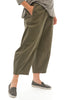 Cut Loose Mini Cord Lantern Pant, Fall Winter Women's Pants. Kelp.