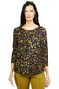 Olivia Arthouse Layered Circles Easy Tee, Fall Winter Women's Shirts Knit. Violet.