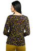Olivia Arthouse Layered Circles Easy Tee, Fall Winter Women's Shirts Knit. Violet.