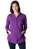 Habitat Clothes Hidden Placket Perfect Shirt, Fall Winter Women's Shirts Woven