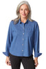Habitat Clothes Perfect Shaped Hem Shirt, Fall Winter Women's Shirts Woven. Medium Denim.
