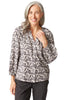 Habitat Clothes Floral Jacquard Romance Shirt, Fall Winter Women's Shirts Woven. Dove.