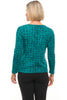 Habitat Clothes Cozy Rib Tie Dye Tile Everyday Tee, Fall Winter Women's Shirts Knit. Everglade.