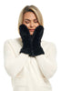 Shihreen Faux Fur Mittens, Fall Winter Accessories. Black.