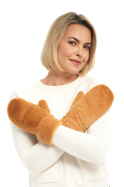 Shihreen Inc. Faux Fur Mittens, Fall Winter Accessories