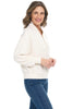 Tribal Luxe Zipper Pullover, Fall Winter Women's Shirts Knit