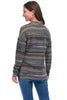 Tribal Brushed Fleece Mock Neck, Fall Winter Women's Shirts Knit. Marine.
