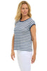 Button Back Striped Top
