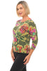 Tribal Go Bold Floral Sweater, Fall Winter Women's Sweaters. Chive.