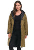 Tribal Reversible Puffer Coat, Fall Winter Women's Outerwear. Ivy.