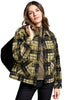 Tribal Highland Plaid Jacket, Fall Winter Women's Outerwear. Ivy.