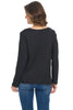 Liv Essential Layer Notched Tee, Fall Winter Women's Shirts Knit
