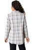 Habitat Clothes Windowpane Plaid Swing Jacket, Fall Winter Women's Outerwear