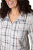 Habitat Clothes Windowpane Plaid Swing Jacket, Fall Winter Women's Outerwear