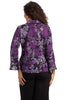 Express Shadow Floral Flounce Blouse
