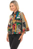 Damee NYC Urban Abstract Jacket, Fall Winter Women's Outerwear. Multi.