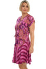 Tropical Cocktail Drawstring Dress