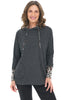Tribal Brushed Heather Jacquard Tunic, Fall Winter Women's Shirts Knit