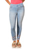 Audrey Embroidered Hem Ankle Jean
