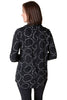 Habitat Clothes Circle Jacquard Tie Neck Tunic, Fall Winter Women's Shirts Knit