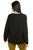 Olivia Mini Dots First Light Sweater, Fall Winter Women's Sweaters. Black.