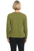 Cut Loose Grey Stripe Fleece Sweatshirt, Fall Winter Women's Shirts Knit