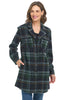 Tribal Bouclé Plaid Jacket, Fall Winter Women's Outerwear