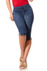 Audrey Stretch Denim Micro Capri