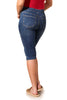 Audrey Stretch Denim Micro Capri
