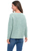Foil Oar-Struck Sweater, Fall Winter Women's Sweaters. Deep Sea.