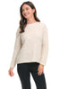Foil Oar-Struck Sweater, Fall Winter Women's Sweaters. Oat.