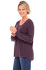 Avalin Scoop Neck Sweater, Fall Winter Women's Sweaters. Wine.