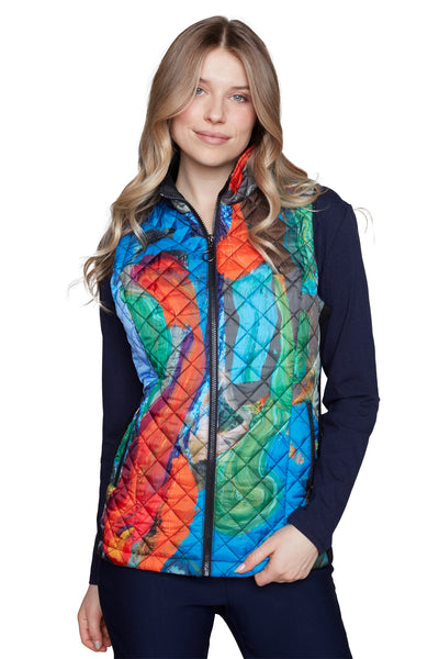 Claire des Jardins All Warm & Cozy Quilted Vest, Fall Winter Women's Outerwear