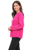 Avalin Pocket Crew Sweater, Fall Winter Women's Sweaters. Magenta.