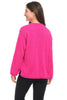 Avalin Pocket Crew Sweater, Fall Winter Women's Sweaters. Magenta.