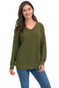 Avalin Seed Stitch V Sweater, Fall Winter Women's Sweaters. Olive.