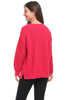 Avalin Seed Stitch V Sweater, Fall Winter Women's Sweaters. Red.