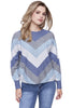 Charlie B Mitred Stripes Sweater, Fall Winter Women's Sweaters