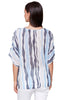 Ocean Waves Striped Gauze Top