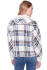 Charlie B Brushed Plaid Snap Jacket, Fall Winter Women's Outerwear. Ecru.