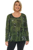 Gizel Crinkle Mesh Pocket Top