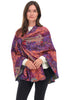 Rapti Reversible Cashmere Shawl, Fall Winter Accessories. Plum Paisley.