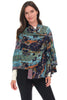 Rapti Reversible Cashmere Shawl, Fall Winter Accessories. Midnight Wildflowers.