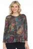Inoah Jazzy Scoop Neck, Fall Winter Women's Shirts Knit. Multi.