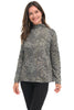 Trisha Tyler Medallion Print Reversible Top, Fall Winter Women's Shirts Knit. Lavender Multi.