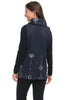 Trisha Tyler Looking Glass Zip Vest, Fall Winter Women's Outerwear. Navy.