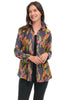 Trisha Tyler Bright Baubles Jacket, Fall Winter Women's Outerwear. Black Multi Dot.