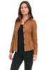 Trisha Tyler Copper Beech Shirt Jacket, Fall Winter Women's Outerwear. Copper.