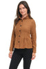 Trisha Tyler Copper Beech Shirt Jacket, Fall Winter Women's Outerwear. Copper.