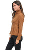 Trisha Tyler Copper Beech Shirt Jacket, Fall Winter Women's Outerwear. Copper.